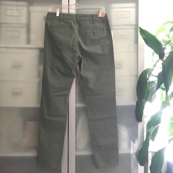 Army green non-stretch straight Ralph Lauren Denim & Supply 27 - Picture 3 of 4